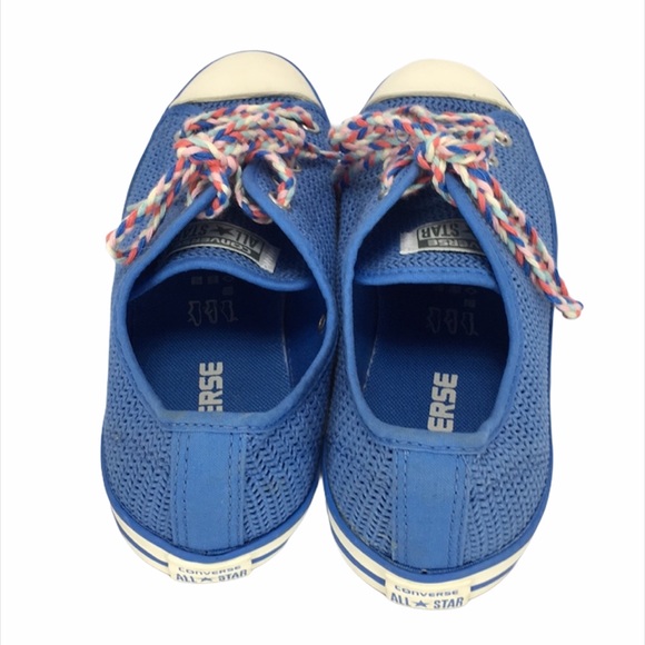 Converse Low Top Sneakers, Blue, White, 7 - Picture 3 of 8